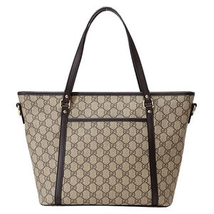 Gucci 3318 Bag GG Tote Supreme Leather Brown 1